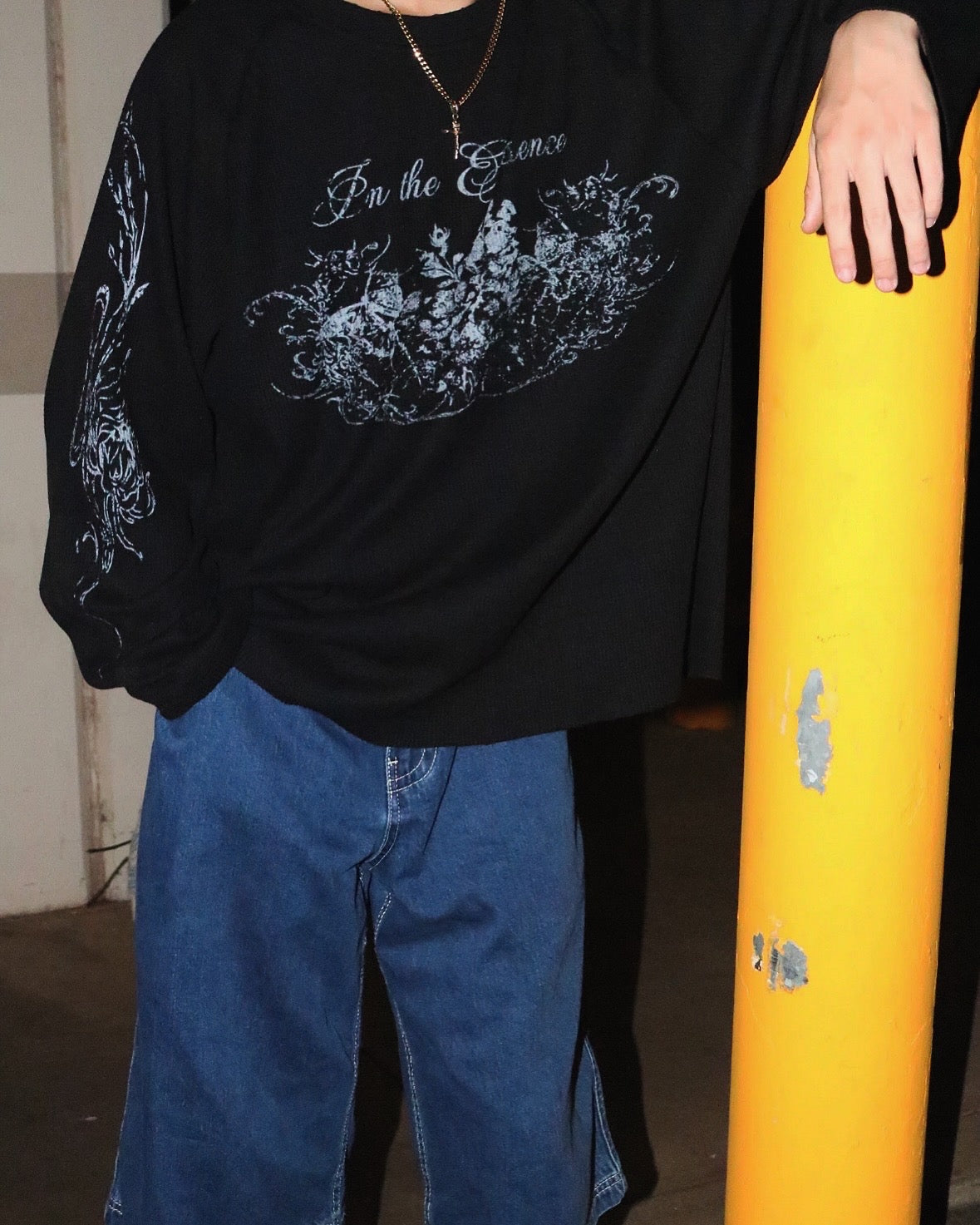 Black Floral Thermal